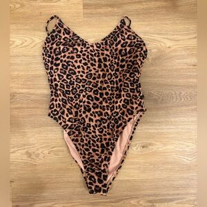 Wild Fable Leopard Print One Piece Swimsuit